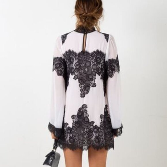 We are HAH /Free people/Revolve - Queen 4 A Day Dress - Blanc/Noir Size XS - Picture 4 of 8
